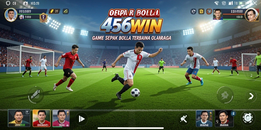 Tampilan gameplay 456WIN yang menarik dari lapangan sepak bola.