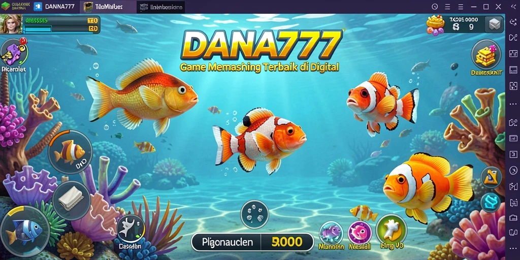 Tampilan menarik dalam game memancing DANA777 dengan variasi ikan yang menantang.