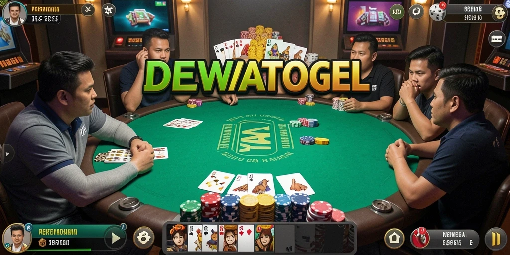 Tampilan menarik saat bermain poker di DEWATOGEL.