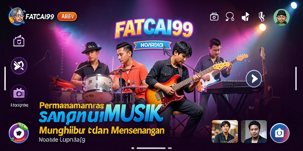 Screenshot utama FATCAI99 menunjukkan pengalaman gameplay musik yang menyenangkan.