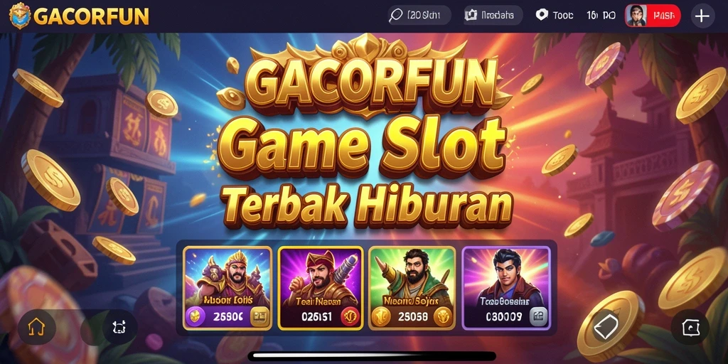 Screenshot GACORFUN menampilkan keseruan permainan slot.