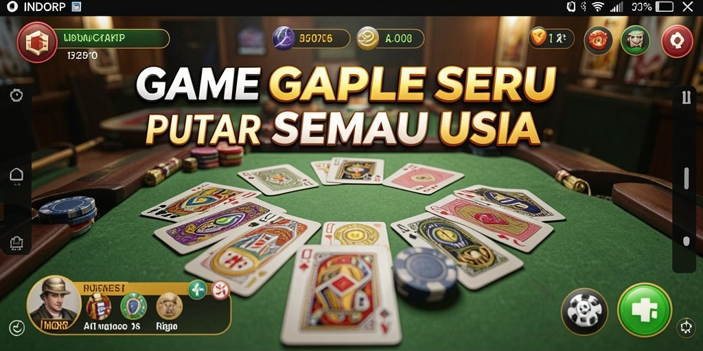 Tampilan gameplay Gaple yang menarik dan interaktif.