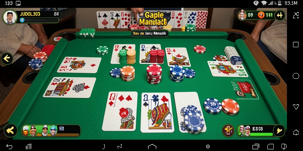 Tampilan gameplay Gaple yang seru dan menarik di JUDOL303.