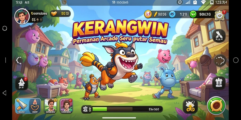 Tampilan gameplay KERANGWIN yang dinamis dan menarik.