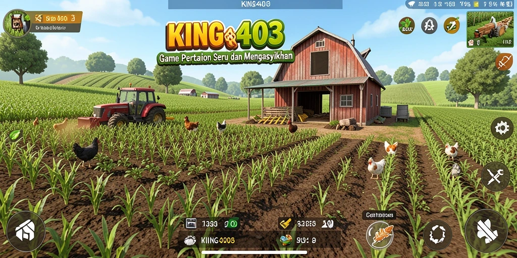 Gameplay KING403 yang menawan dengan pertanian yang asyik.