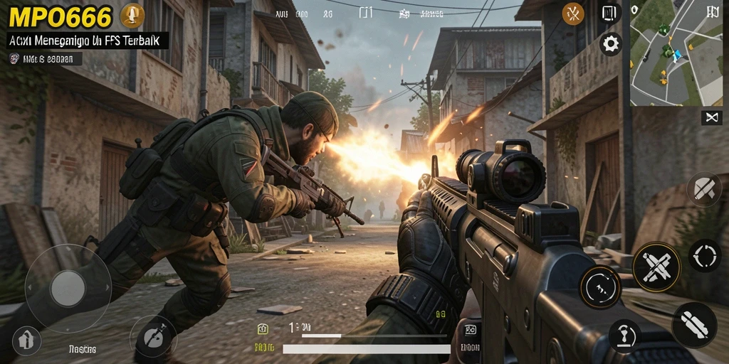Tangkapan layar utama MPO666 menampilkan aksi seru dalam pertempuran FPS.