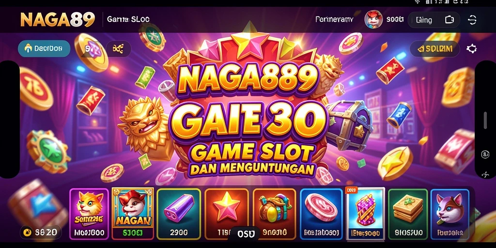 Tampilan gameplay seru aplikasi slot NAGA889 dengan berbagai tema menarik.