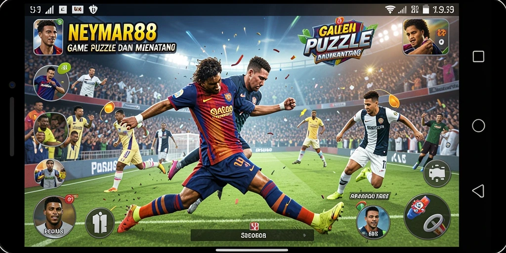 Tampilan screenshot gameplay NEYMAR88 dengan puzzle menarik.