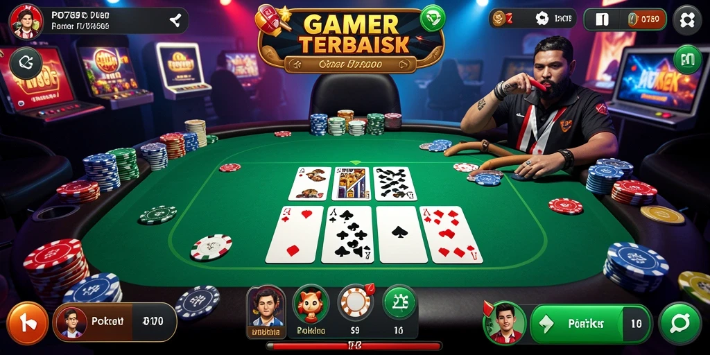Tampilan menarik dari gameplay Poker di RR789.