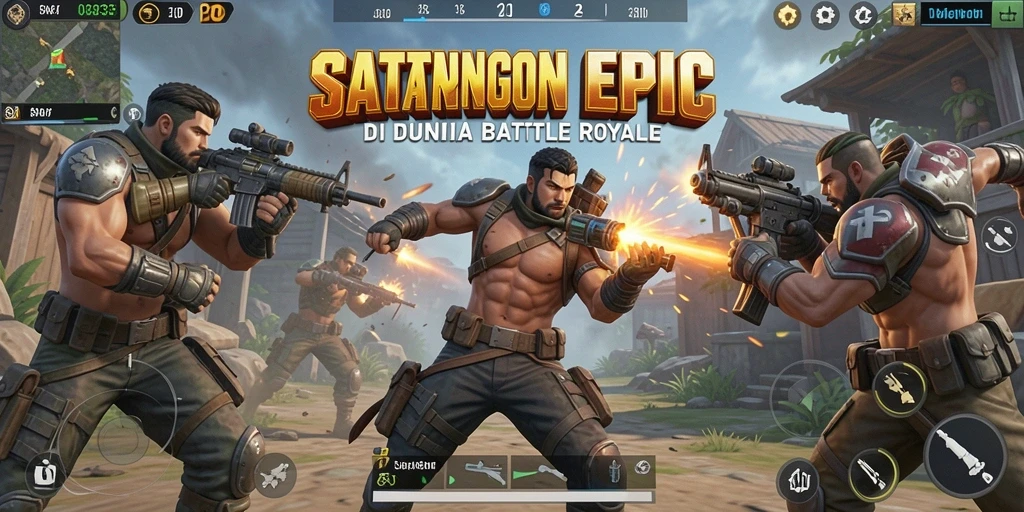 Screenshot menampilkan aksi seru dalam <strong>SAYAP33</strong> di mode Battle Royale.