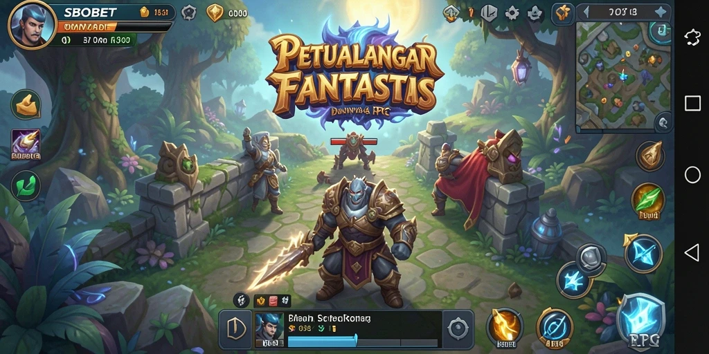 Screenshot SBOBET menampilkan petualangan RPG yang mendebarkan.