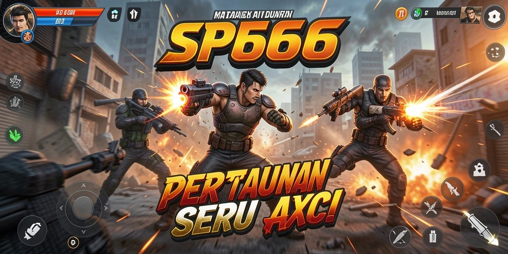 Screenshot gameplay SP666 menampilkan pertarungan seru antara karakter utama dengan musuh.