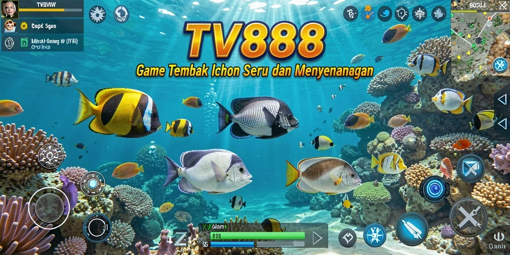 Tangkapan layar utama dari gameplay Tembak Ikan TV888.