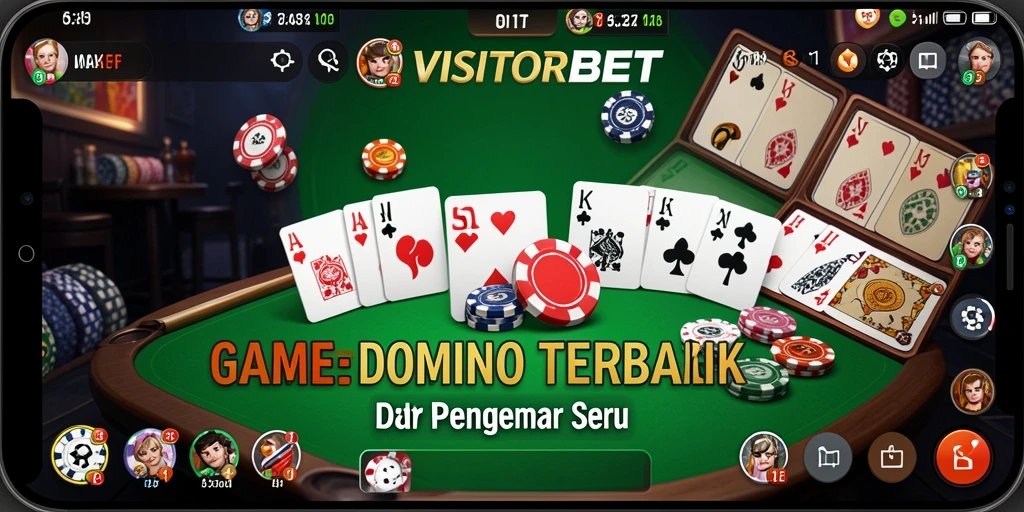 Screenshot gameplay VISITORBET menampilkan suasana bermain domino yang seru.
